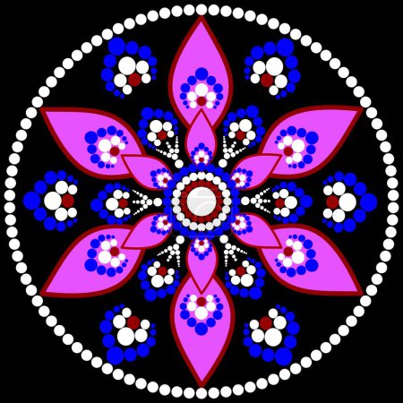 Téléchargez les illustrations : Mandala noir et blanc. Peinture d'art. Mandala art.Zentangle art, Doodle patterns, Tissu Pixel, papier peint en tissu, motif en tissu, motif sans couture, motif ethnique, ethnicdesign, design de mode , - en licence libre de droit