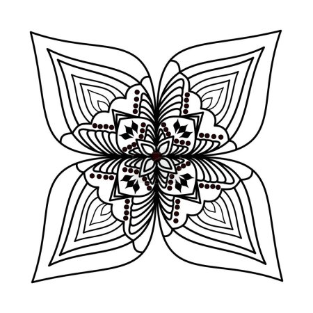 Téléchargez les illustrations : Mandala noir et blanc. Peinture d'art. Mandala art.Zentangle art, Doodle patterns, Zen-doodle, Tissu Pixel, papier peint en tissu, motif en tissu, motif sans couture, motif ethnique, ethnicdesign, design de mode , - en licence libre de droit