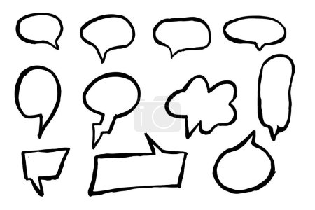 Doodles Hand-Drawn Speech Bubble Sketches for Conceptual Design