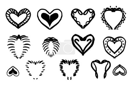 Freehand Love: Vector Heart Drawing Illustration