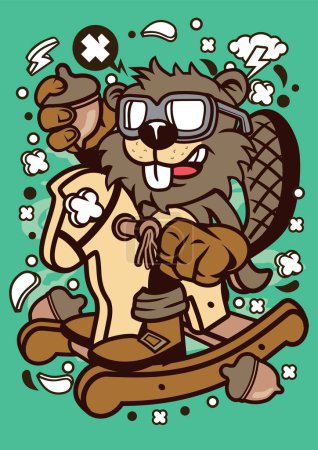 Beaver Racer art artwork