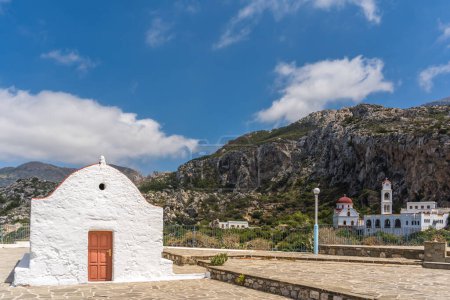 Téléchargez les photos : Holy Triad Monastery in Mesochori village, Karpathos Island, Greece - en image libre de droit