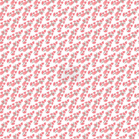 Free vector valentine flowers pattern in February