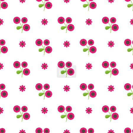  Retro Blumensträuße Seamless Vector Pattern Design