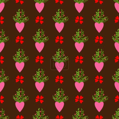 Free vector valentine flowers pattern in background.