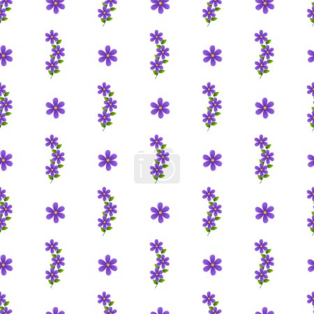 Free vector purple flowers pattern on white background