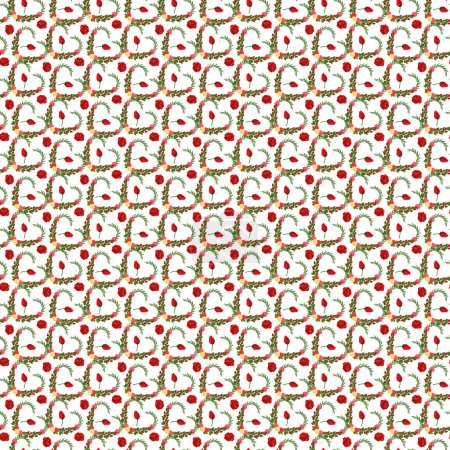 Free vector gentle seamless pattern with hearts
