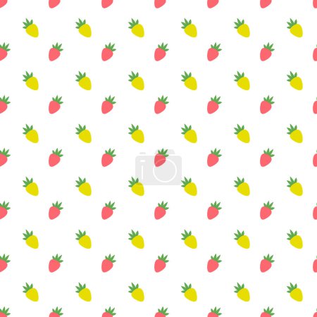 Follow The Strawberries Seamless Vector Pattern Design