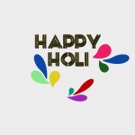 Wishing Card: Happy holi greeting card,vector art,white background,