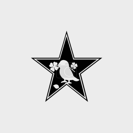 Kalligraphie Shape of Star: Shapes Schnittarbeiten, schwarzer Stern transparent isoliert auf weißem Hintergrund.