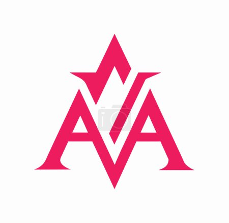Vector modern monogram initial letter AAA logo design template