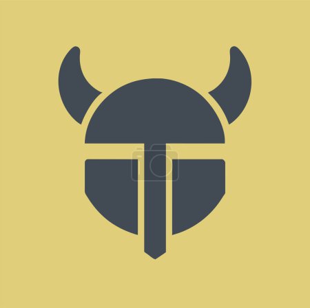 Viking logo design. Nordic warrior symbol.