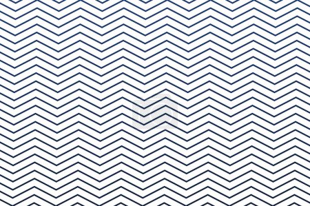 Ilustración de Azul oscuro líneas de zig sobre fondo blanco - Imagen libre de derechos