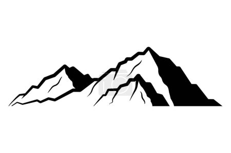 Illustration for Mountains landscape vector icon image - Royalty Free Image