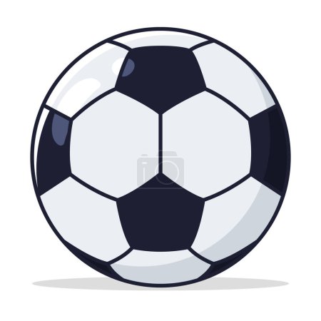 Ilustración de Pelota de fútbol aislado sobre fondo blanco - Imagen libre de derechos