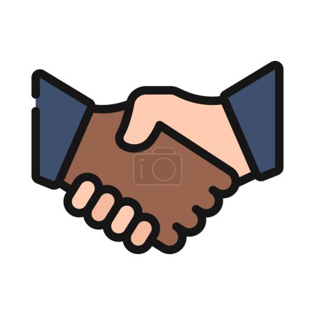 Illustration for Handshake. web icon vector illustration - Royalty Free Image