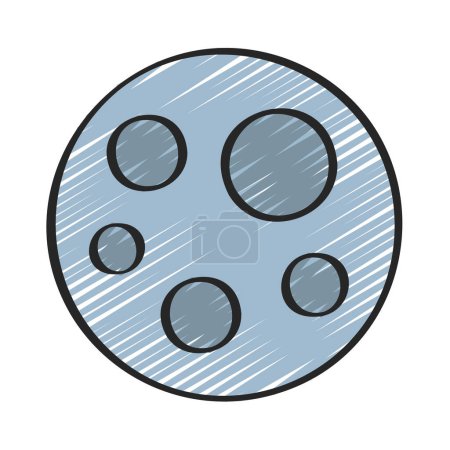 Illustration for Moon web icon vector illustration - Royalty Free Image