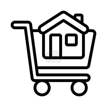 Ilustración de Icono de compra de la casa, ilustración de vectores - Imagen libre de derechos