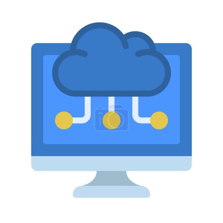 Illustration for Cloud Technologies Icon, Vector Illustration - Royalty Free Image