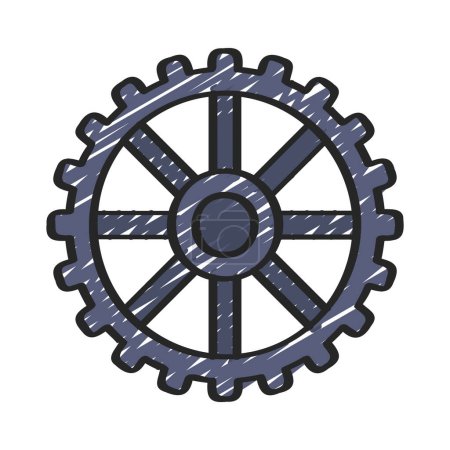 Illustration for Gear web icon  isolated on white background.  vector illustration - Royalty Free Image