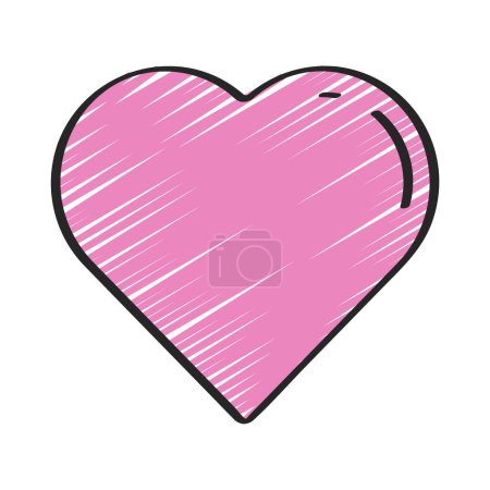 Illustration for Pink heart icon vector illustration background - Royalty Free Image