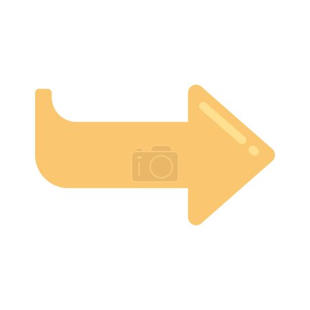 Ilustración de Dirección correcta flecha icono vector ilustración - Imagen libre de derechos