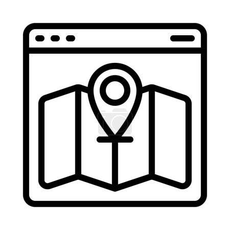 Illustration for Location map pin icon vector illustration background - Royalty Free Image
