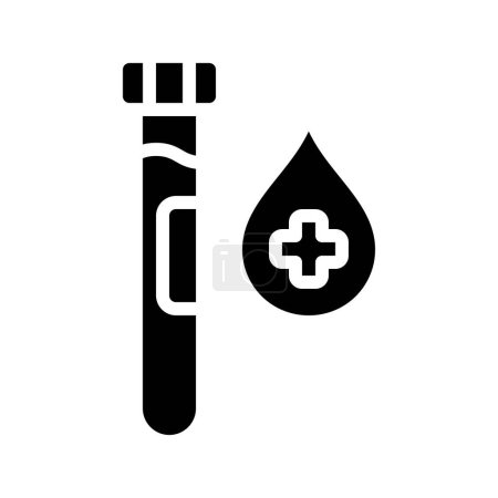 Ilustración de Icono del tubo de análisis de sangre, ilustración vectorial - Imagen libre de derechos