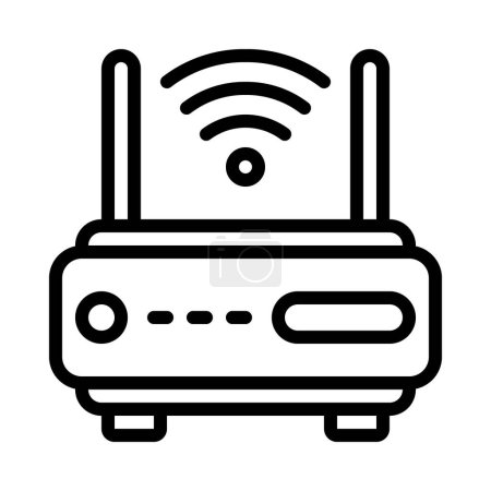 Téléchargez les illustrations : Icône vectorielle du routeur Internet - en licence libre de droit