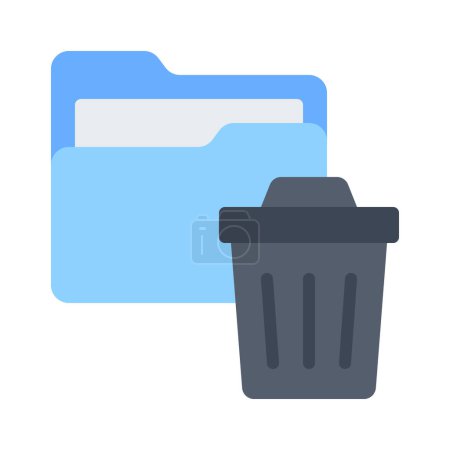 Illustration for Delete Folder icon, vector illustration - Royalty Free Image