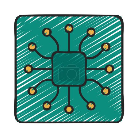 Illustration for Chip icon, vector illustration simple design - Royalty Free Image