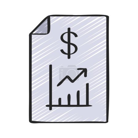 Illustration for Finances Sheet Document icon, premium vector - Royalty Free Image