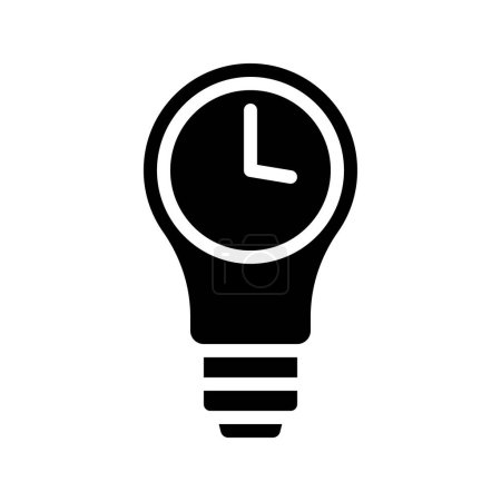 Icono de bombilla cronometrada vector ilustración
