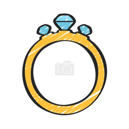 Illustration for Wedding ring icon. simple illustration with ring vector icon for web. - Royalty Free Image