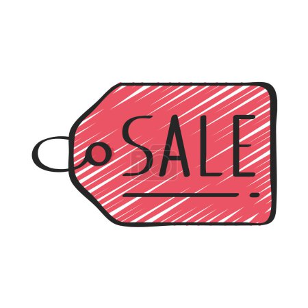 Illustration for Sale tag vector icon, drawing illustration - Royalty Free Image