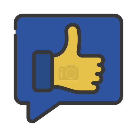 Illustration for Thumbs Up Message  icon, vector illustration - Royalty Free Image