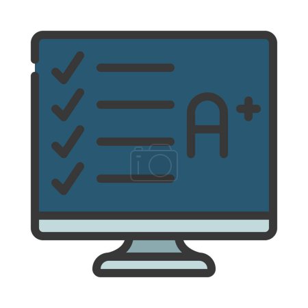 Computer Graded Test icon, vector illustration 