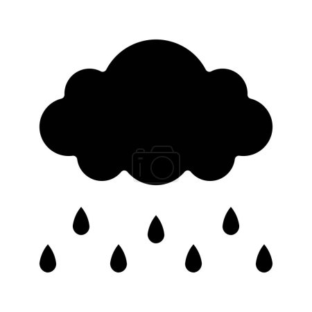 Illustration for Rain Cloud Icon, Vector Illustration - Royalty Free Image