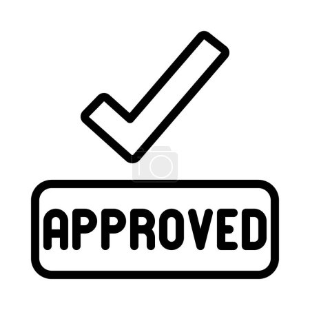 Illustration for Approved Check Mark icon vector illustration - Royalty Free Image