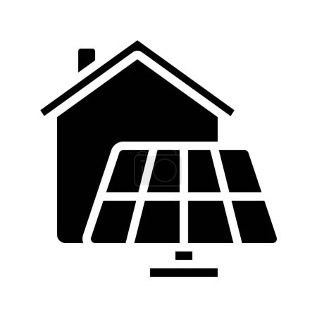 Illustration for Solar Powered House icon, vector illustration - Royalty Free Image