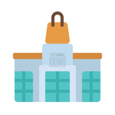 Illustration for Shopping Mall web icon vector illustration - Royalty Free Image