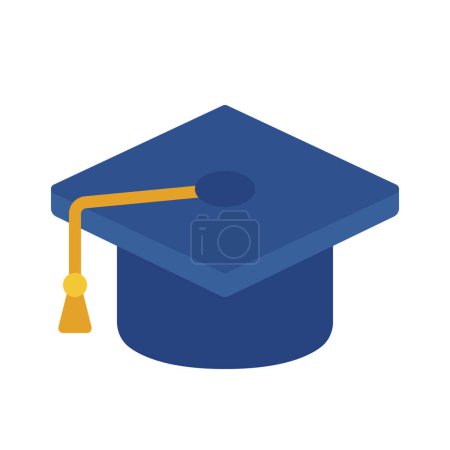 Illustration for Graduation hat isolated icon, vector illustration - Royalty Free Image