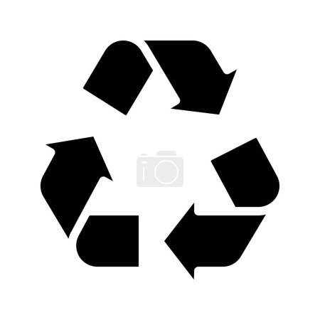 Illustration for Recycle icon vector illustration on white - Royalty Free Image