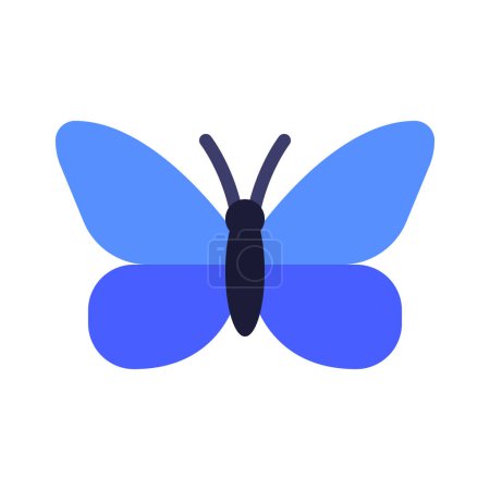 Illustration for Butterfly icon. flat  design. vector illustration. - Royalty Free Image