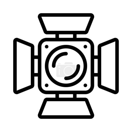 Ilustración de Icono de luces de estudio de película, ilustración vectorial - Imagen libre de derechos