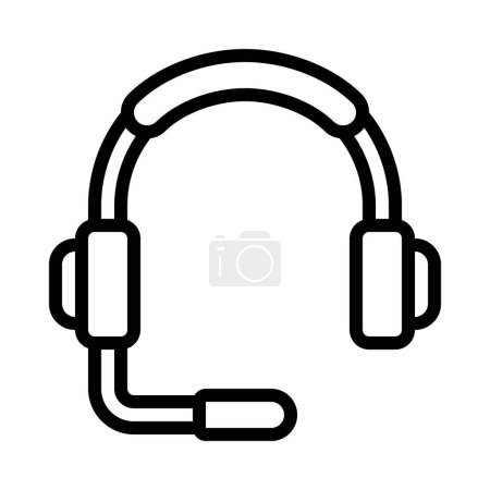 Illustration for Assistant Headset icon on white background - Royalty Free Image