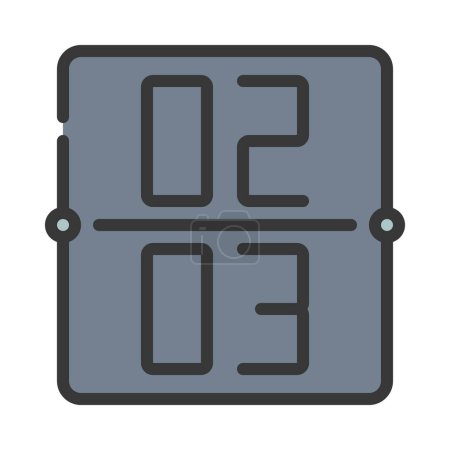 Ilustración de Flip Reloj icono vector ilustración - Imagen libre de derechos