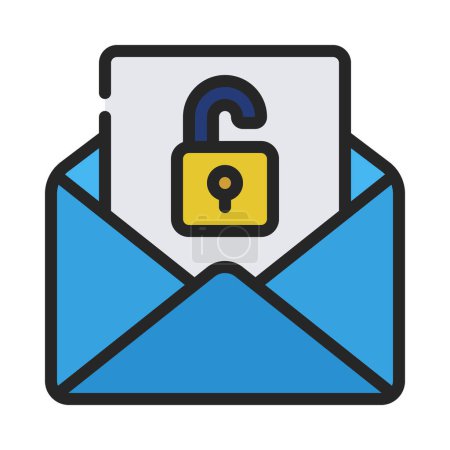 Unsecure Email, Open Email, Vector Icon