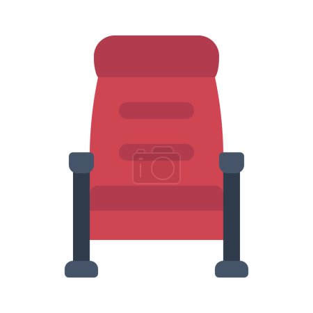Téléchargez les illustrations : Illustration vectorielle de l'icône web Cinema Seat - en licence libre de droit