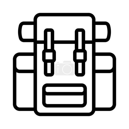 Illustration for Traveller Backpack web icon vector illustration - Royalty Free Image